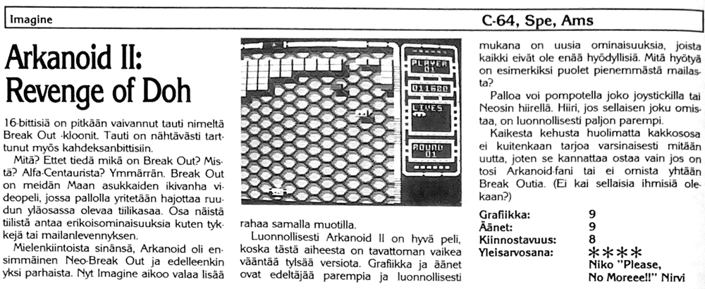 Arkanoid II: Revenge of Doh